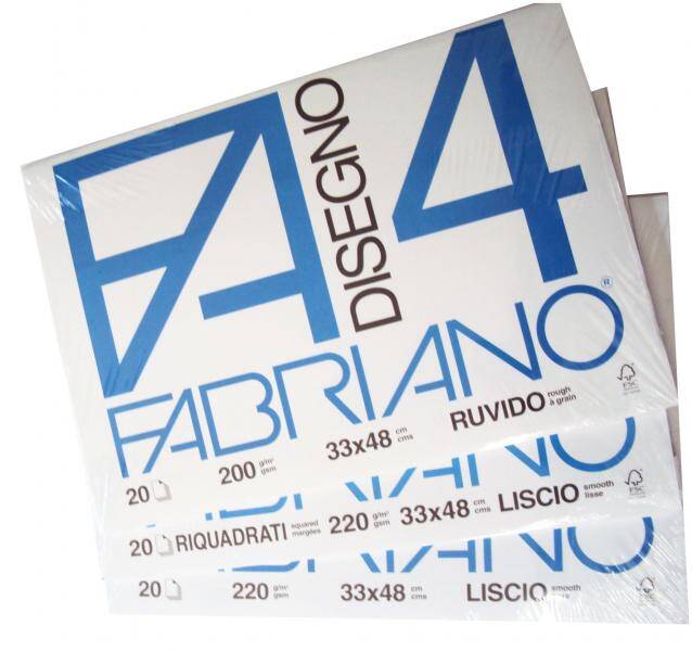 Album F4 - 33x48cm - 220gr - 20 fogli - liscio - Fabriano
